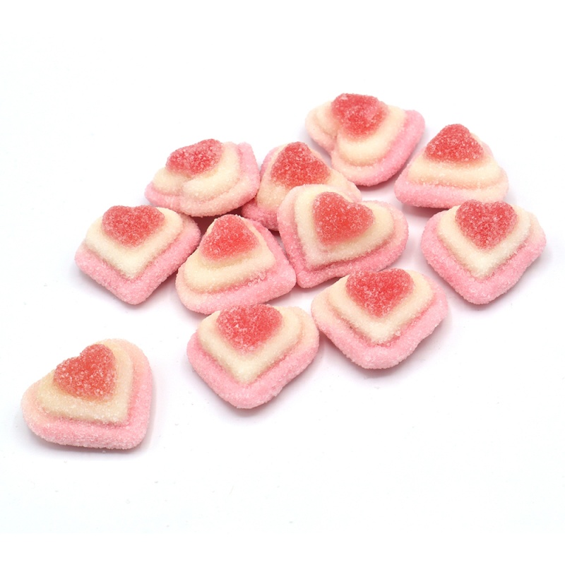 Triple Hearts Valentine's Jelly Pick & Mix Sweets Vidal 100g